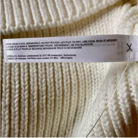 Anthropologie Fringed Sweater Vest Cream One Size - Picture 11 of 15